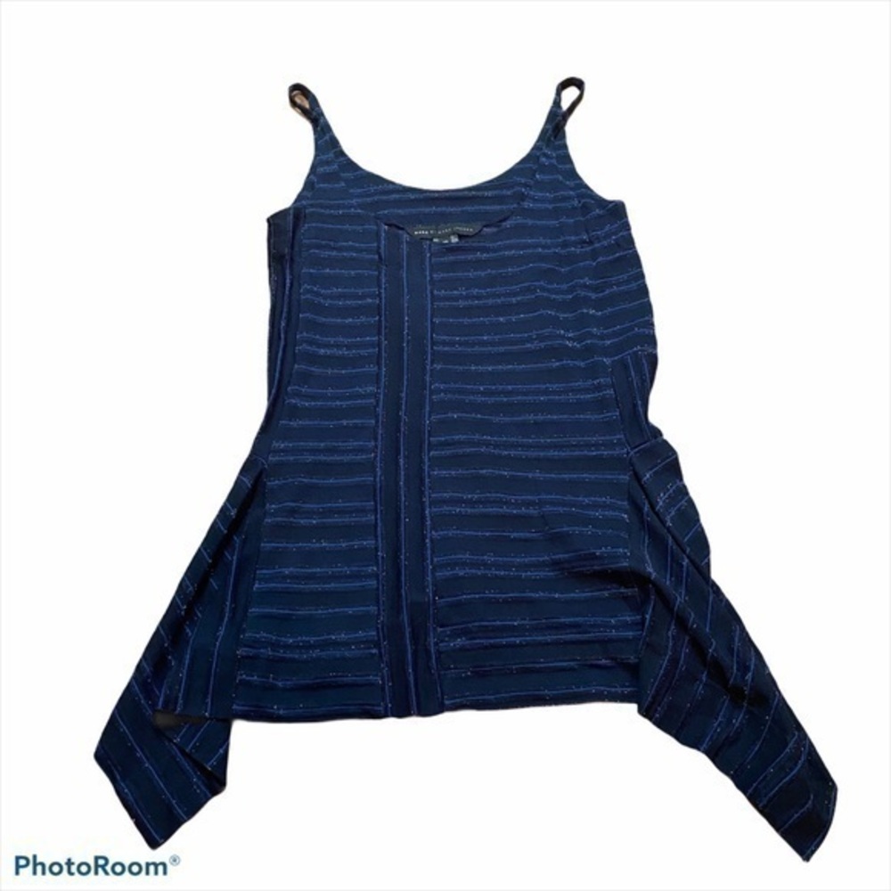 Navy blue sparkle and sheer Marc Jacobs tank top